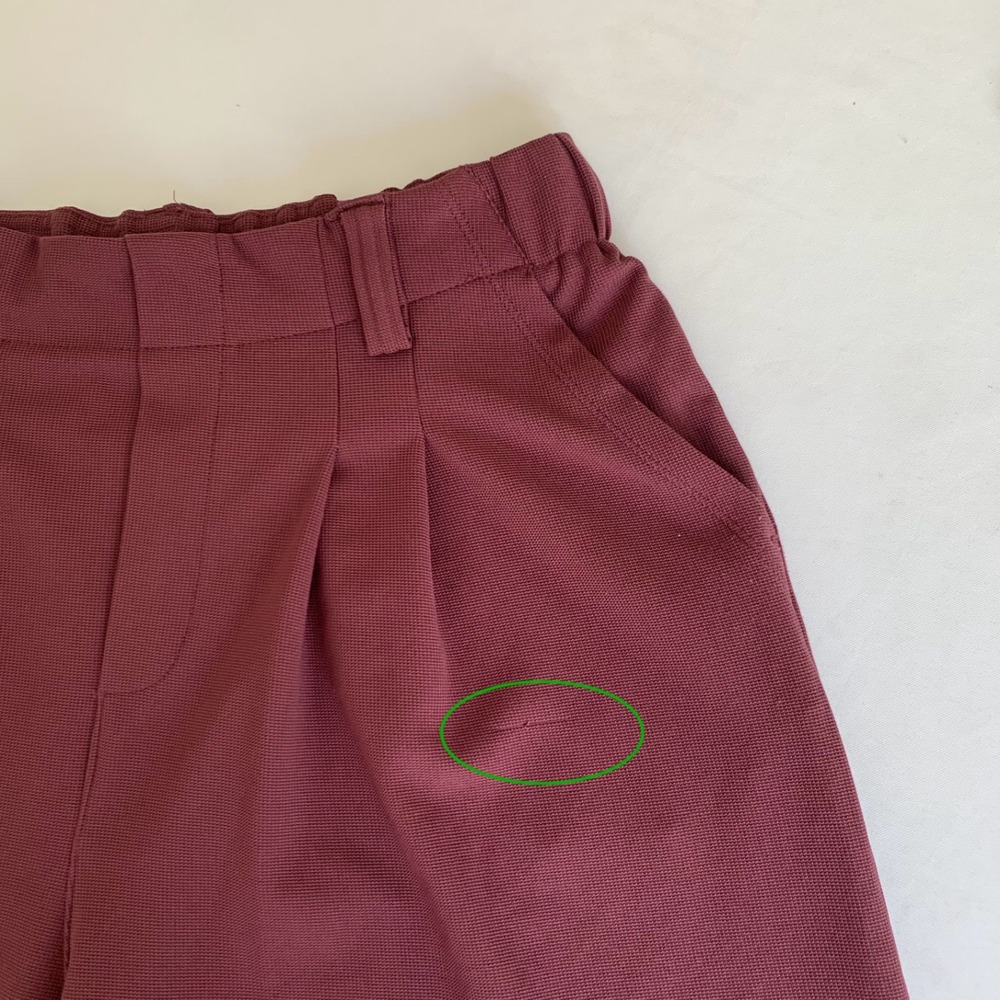 Halara Pants Waffle Women S Plum Wine Wide Leg Pleated High Rise Office Career - Picture 4 of 7